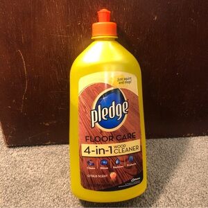 80% Full - Pledge Floor Care 4 In 1 Wood Cleaner CITRUS Scent, 27oz